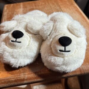 Cozy White Bear Slippers